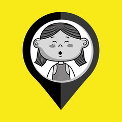 girl child kids icon vector illustration design