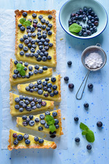 Ciasto z borówkami. © monia_photos