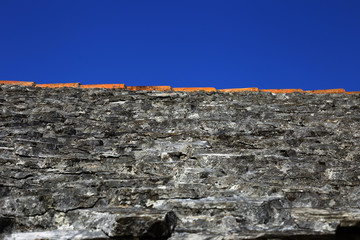 Authentic traditional dalmatian old roof in Sucuraj, Hvar island - Croatia