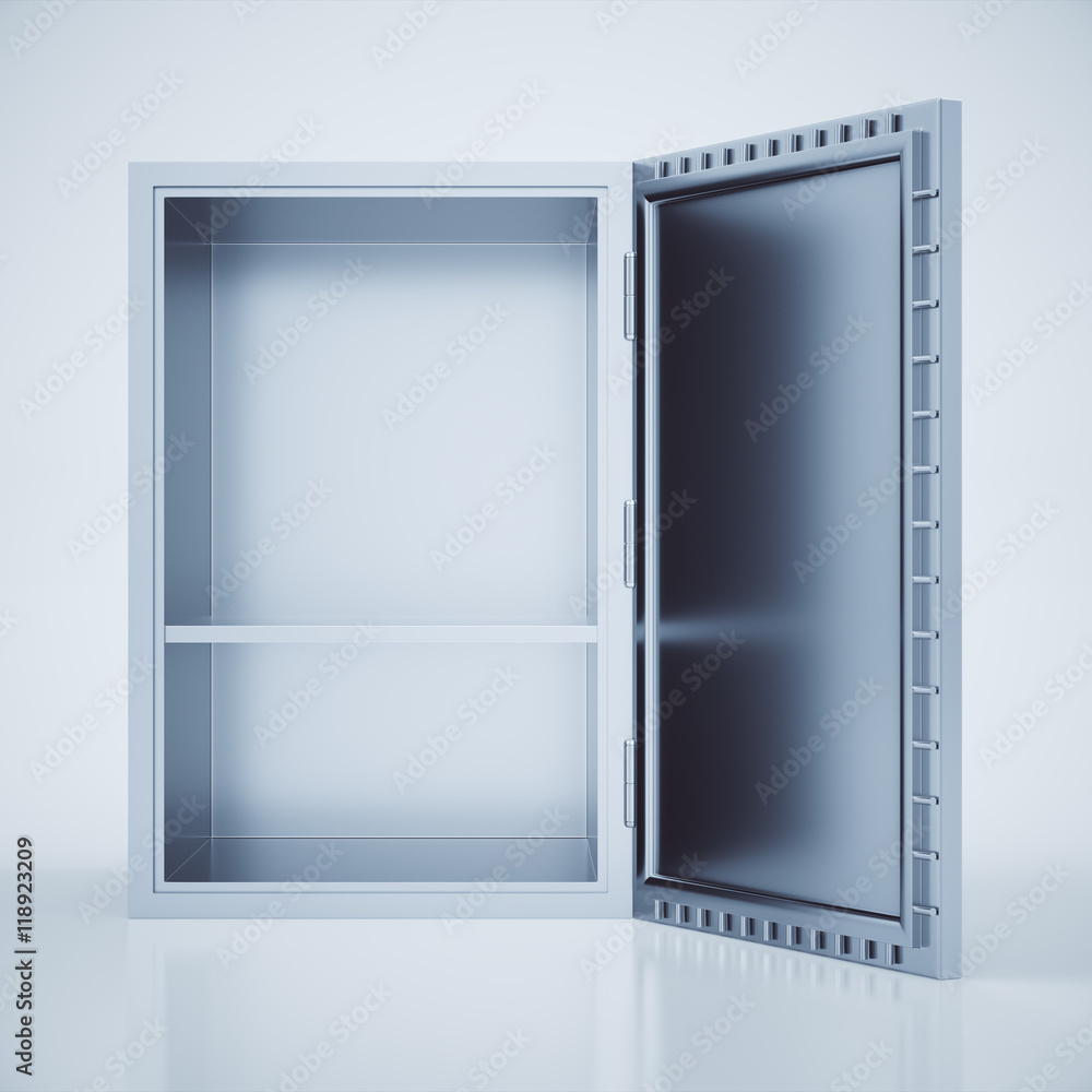 Poster Open safe box frontview