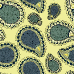 pattern based on traditional Asian elements Paisley