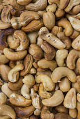 background cashew close-up shot
