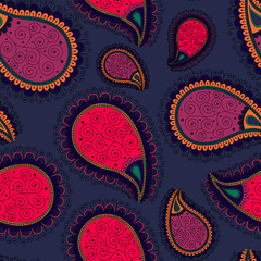 pattern based on traditional Asian elements Paisley