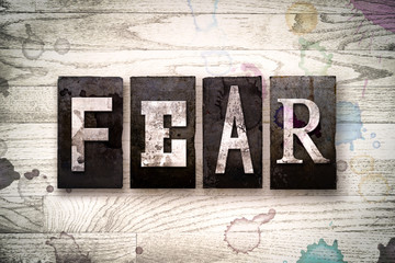 Fear Concept Metal Letterpress Type
