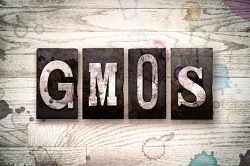 GMOs Concept Metal Letterpress Type