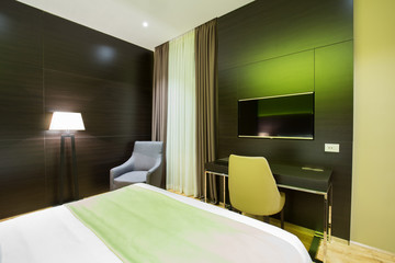 Modern luxury hotel suite interior