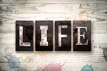 Life Concept Metal Letterpress Type