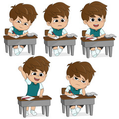 All of kids different pose about learning.back to school.