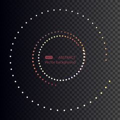 Abstract vector mesh spheres. Futuristic technology style. Elegant background for business presentations. Flying debris. 