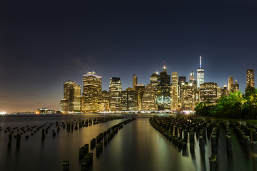 Obraz premium Sunset Skyline of Manhattan in New York City
