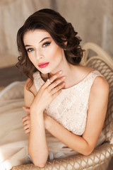 Naklejka premium Beautiful girl of the bride