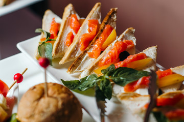 Sandwich with salmon