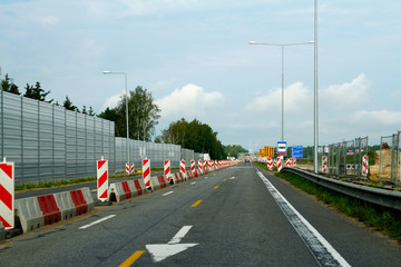 Road works on the route of Lithuania