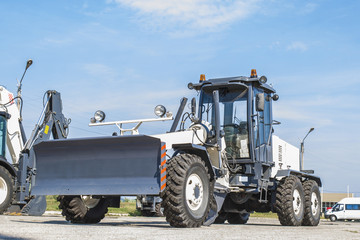 The new grader parked