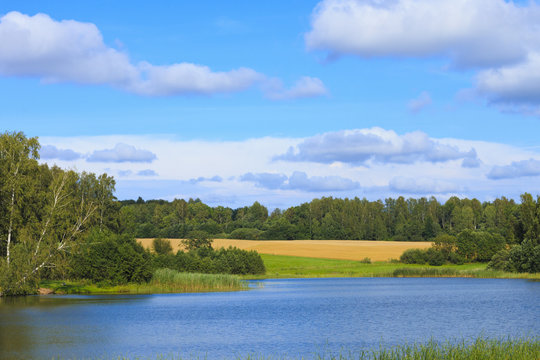 Lake The Natural Park In The Northern Region Of Lithuania.                            