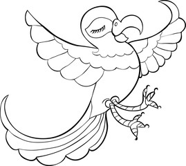Coloring fun dancing to the Caribbean parrot. 
