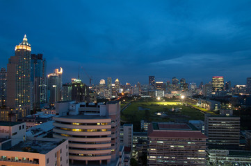  View of Bangkok from a rooftop bars in Bangkok, Thailand