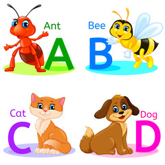Alphabet kids animals ABCD