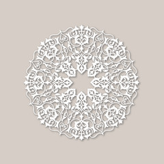 Arabic ornament background Oriental ethnic mandala amulet Abstract floral pattern