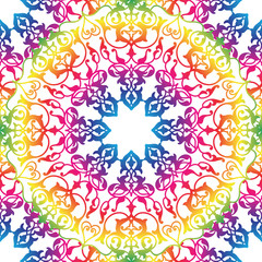 Arabic seamless ornament Floral background Oriental ethnic mandala pattern 