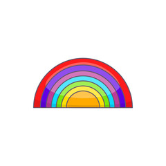 Rainbow LGBT icon in cartoon style isolated on white background. Tolerance symbol
