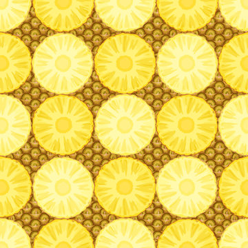 Seamless pattern with pineapple.