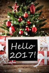 Christmas Tree With Hello 2017