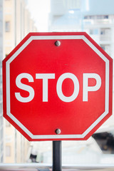 Stop sign outdoors