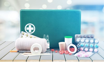 First aid kit.