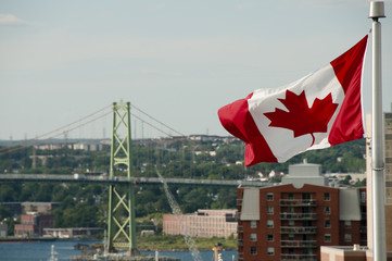 Canadian Flag - Halifax - Nova Scotia - obrazy, fototapety, plakaty