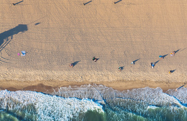 Santa Monica beach from above