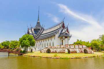 Fototapeta na wymiar Sanphet Prasat Palace in Ancient City, Samutprakan Thailand