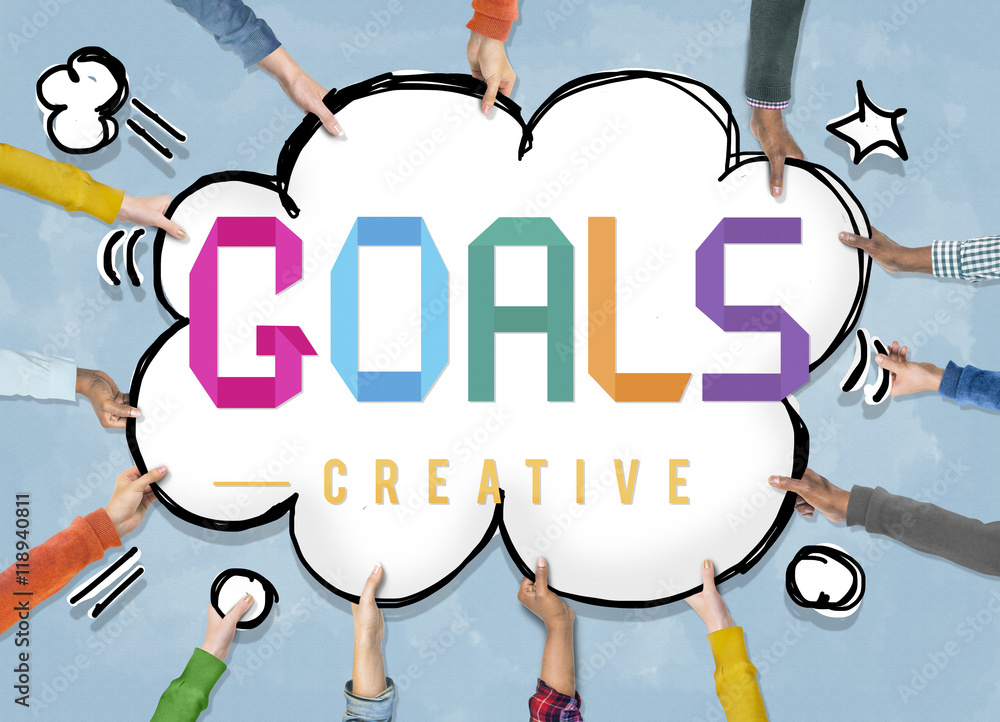 Wall mural goals aim motivative target vision inspiration concept - Wall murals