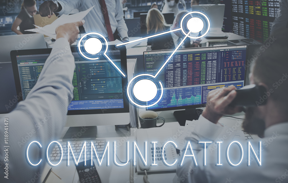 Aufkleber global communications connection globalization technology concep