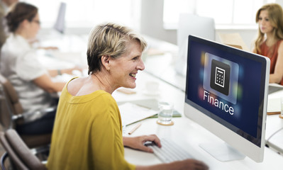 Fototapeta premium Finance Financial Banking Business Concept