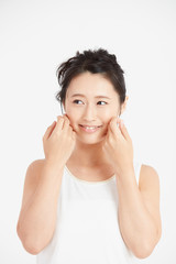 Fototapeta premium 肌の綺麗な女性