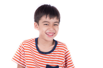 Little asian mix arab boy with smiling happy face