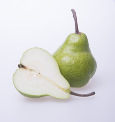pears or one and a half pears on background.