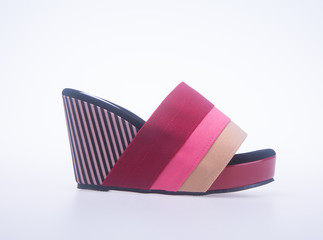 shoe. red and fashion woman shoes on a background.