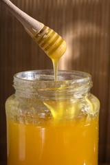 Honey jar with dipper