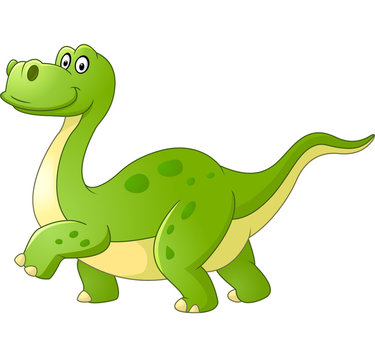 Cartoon dinosaur isolated on white background