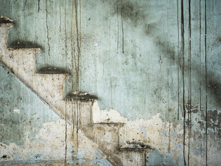Dark very old wall texture and stain stairs for design website,