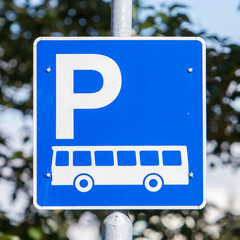 Coach parking only sign