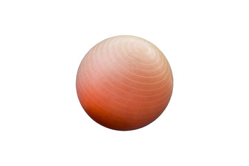 Red rubber ball shape circle, isolated