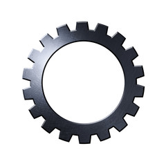 metal gear on isolated white background.