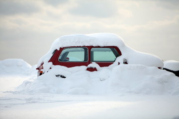Car in the snow - 118946210