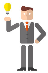 
ビジネスマン：アイデア
