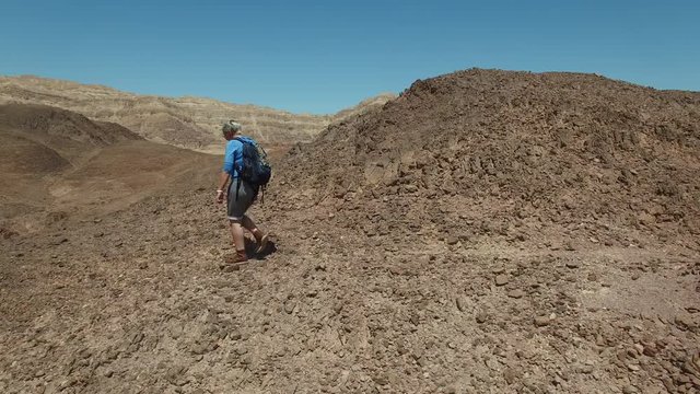 The search for God in the Holy land. Sodom and Gomorrah in the dead wilderness. Aerial shot