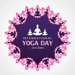 abstract yoga day background vector illustration