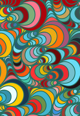 Vector wave background of doodle hand drawn lines